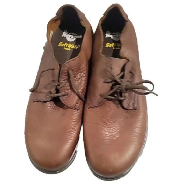 Dr. Martens Men Bexley Oxfords Soft Brown Leather SoftWair US 13M - Picture 2 of 5
